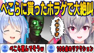 ぺこらに貰ったホラゲを100点のリアクションで堪能するリオナ【響咲リオナ/兎田ぺこら/FLOWGLOW/ホロライブ/切り抜き】
