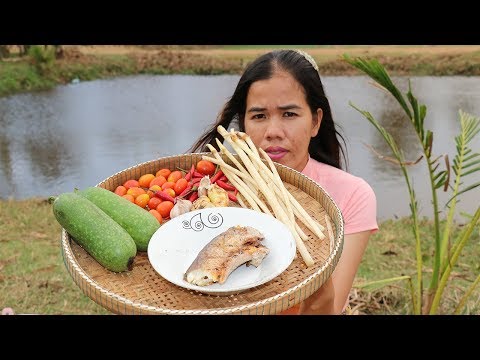 Awesome Cooking Dried Fish Sour Soup Recipes -  Lotus Rhizome Soup Cooking   - Eating Delicious