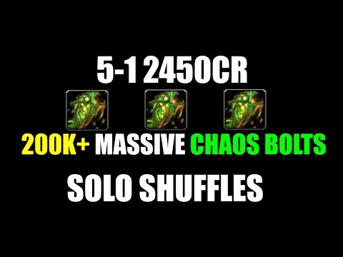 MASSIVE CHAOS BOLTS FLYING OUT - MASTERY BUILD DESTRUCTION WARLOCK 2450CR SOLO SHUFFLES 5-1 BuaLock