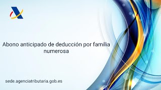Deducción por familia numerosa