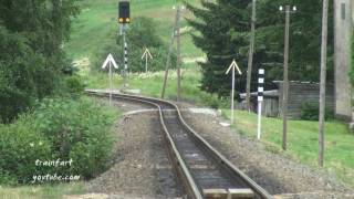 preview picture of video 'Zug der Fichtelbergbahn von Oberwiesenthal nach Cranzahl_Eisenbahnromantik'