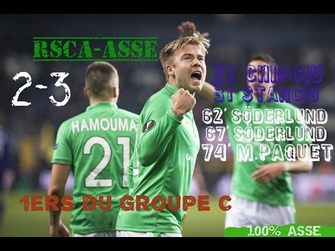 Anderlecht - Saint-etienne (RSCA-ASSE) 2-3 le résumé vidéo 6 ème journée d'europa league groupe C