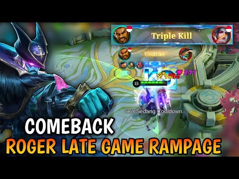 Late game comeback roger moment roger gameplay mobile legends