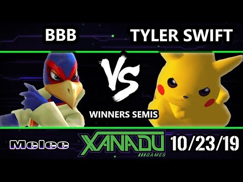 S@X 325 SSBM - BBB (Falco) Vs. Tyler Swift (Pikachu) Smash Melee Winners Semis