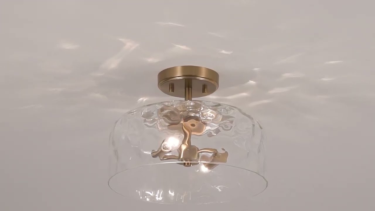 Video 1 Watch A Video About the Possini Euro Luther Warm Brass 2 Light Ceiling Light