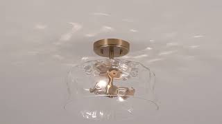 1_Watch A Video About the Possini Euro Luther Warm Brass 2 Light Ceiling Light