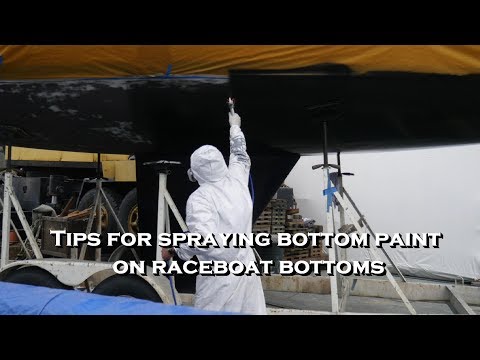 Tips for spraying bottom paint on raceboat bottoms