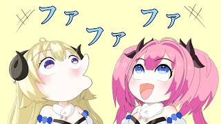 【手描き】ぺこらのマネをするわためとヴィヴィ