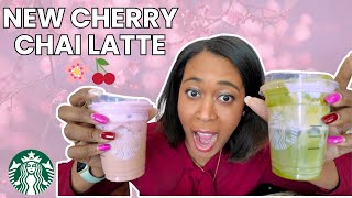 HONEST Review Of Starbucks NEW Iced Cherry Chai Latte Drink