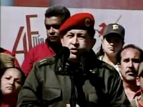 Chávez celebrando el 4 de febrero