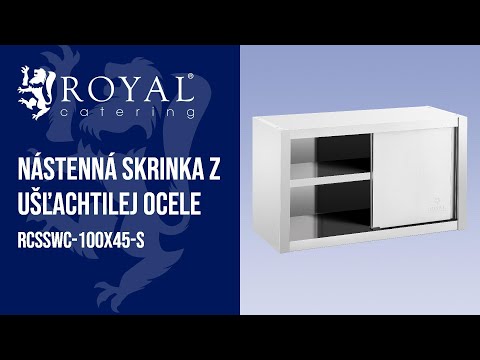 Video - Nástenná skrinka z ušľachtilej ocele - 100 x 45 cm