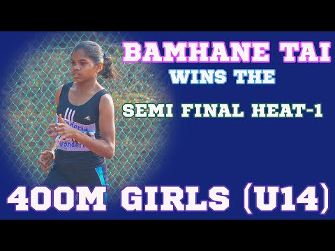 400m Girls (U14) Semi final Heat-1 at 61st National School Athletics Championships-2015-16