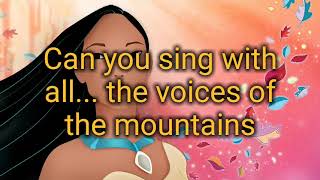 COLORS OF THE WIND Vanessa Williams ( KARAOKE LYRICS )