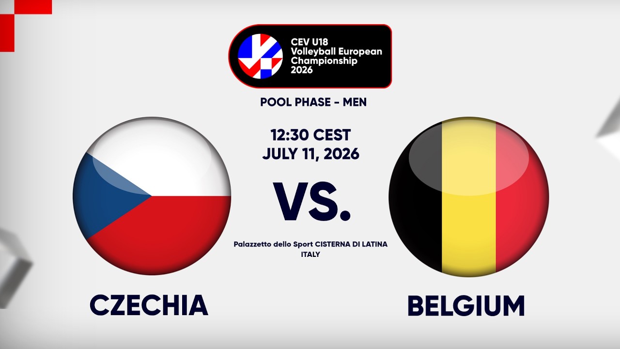 Full Match | Czechia vs. Belgium | CEV U18 Volleyball European Championship 2026 | Men