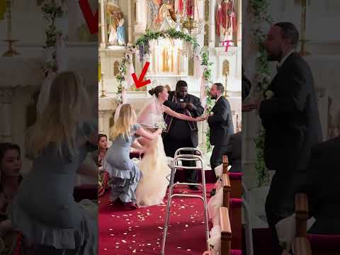 Wedding Laughter: Bride's Dress Caught! #shorts