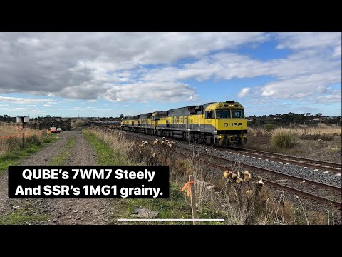 QUBE’s “7WM7” steel transfer service and SSR’s “1MG1” empty grain service