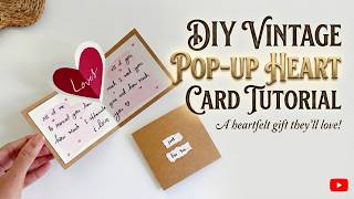 DIY Vintage Heart Card That Actually Pops 💌| The Sweetest DIY Gift You Can Make at Home