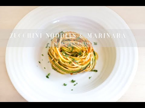Raw Zucchini Noodles with Marinara Sauce | Vegan, Paleo