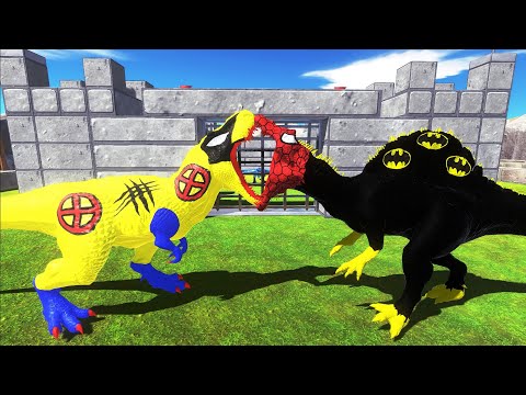 WOLVERINE T-REX CASTLE DEATH RUN - Animal Revolt Battle Simulator ARBS