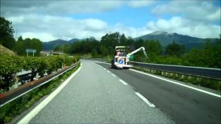 preview picture of video 'Motorway through the Pollino Mountains from Mormanno to Lauria : Sicily to Ukraine part 17'
