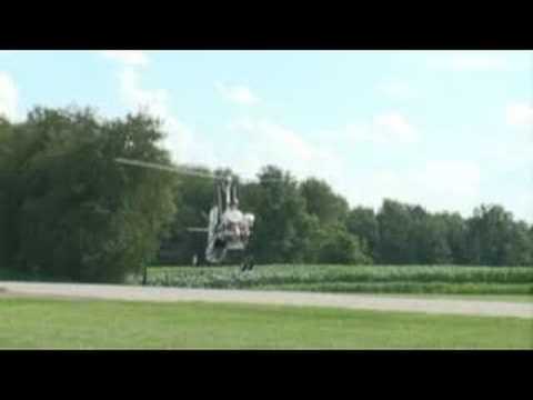 Slow Motion Dominator Gyroplane Flaring To Land Gyrocopter