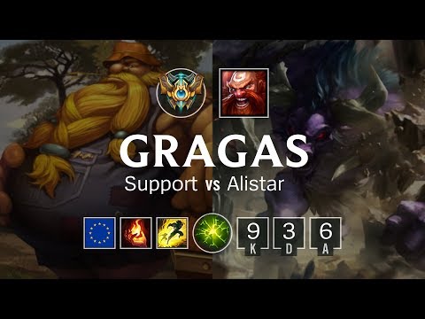 Gragas Support vs Alistar - EUW Challenger Patch 8.22