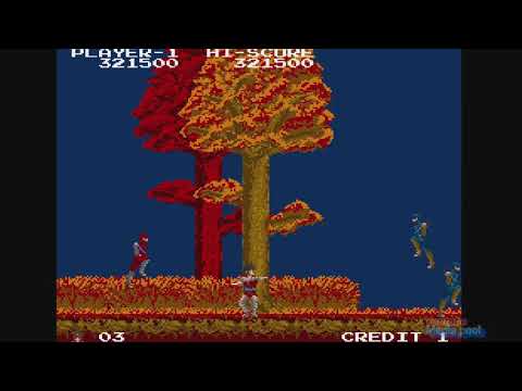 1985 The Legend of Kage (Arcade) Game Playthrough Video Game