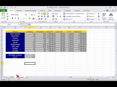 Crea un grafico a torta (non esploso) sul foglio di lavoro 2ndhour2. Accetta le impostazioni...