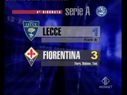 2005-06 (4a - 21-09-2005) Lecce-Fiorentina 1-3 [Pinardi(R),Fiore,Bojinov,Toni] Serv Italia1