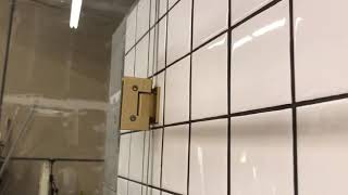 Frameless Glass Door off a Stud-less Wall