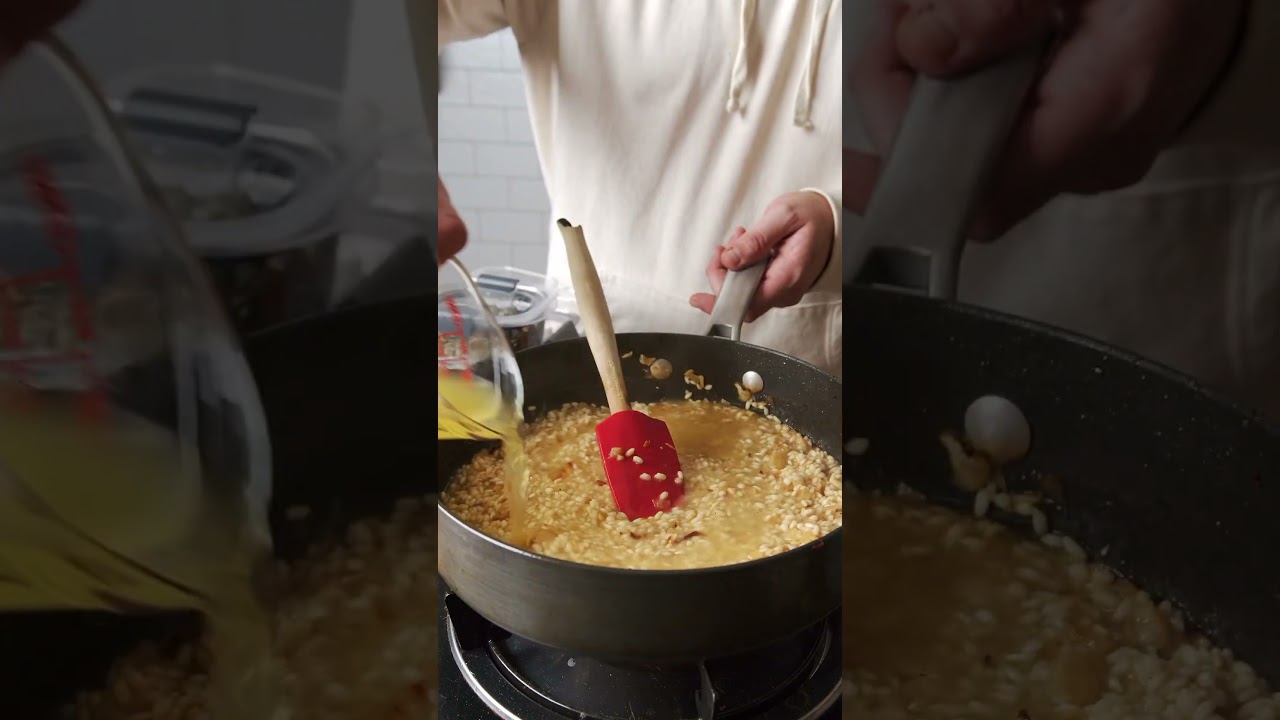 Creamy pumpkin risotto is perfect for fall!! #RubbermaidPartner #shorts #risotto