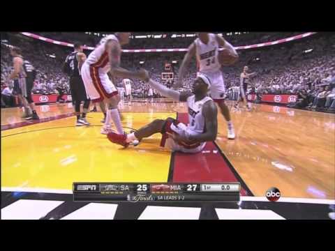 Boris Diaw blocks Lebron James Shot | Game 6 NBA Finals 6.18.2013 | #nbafinals