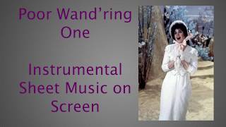 Poor Wandering One Pirates of Penzance instrumental sheet music on screen