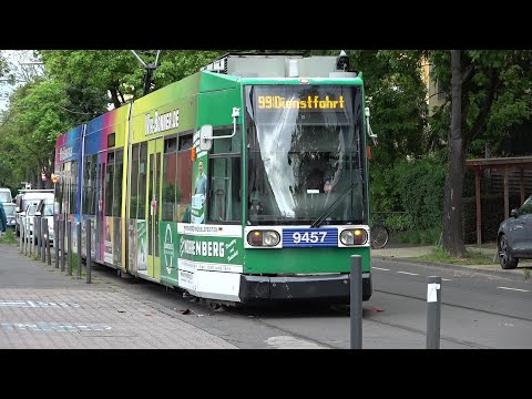 Straßenbahn kollidiert mit PKW - 1 Verletzte in Bonn-Kessenich am 17.05.21