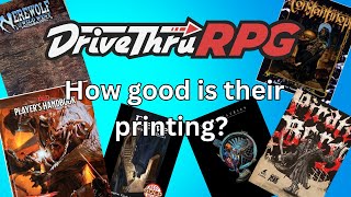 DrivethruRPG - How good is the quality of their print on demand #ttrpg