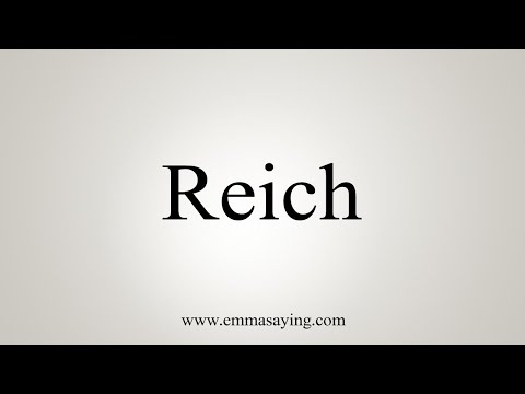 Part of a video titled How To Say Reich - YouTube