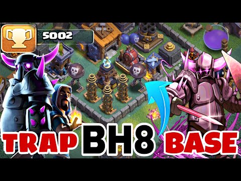 BEST BH8 TRAP BASE 2018 | Best Anti 2 Star Bh8 Base Layout w/PROOF | Anti Barbarian Video