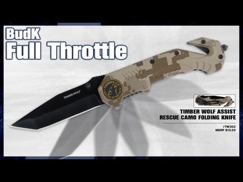 Timber Wolf Assist Rescue Camo Folding Knife