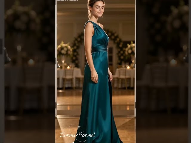 How to Style an Emerald Green Satin Gown for Prom, Formal & Bridesmaid Events