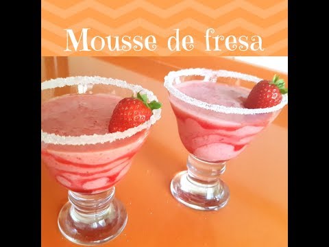 Como hacer mousse de fresa con gelatina ,una receta muy fácil y esta riquísimo