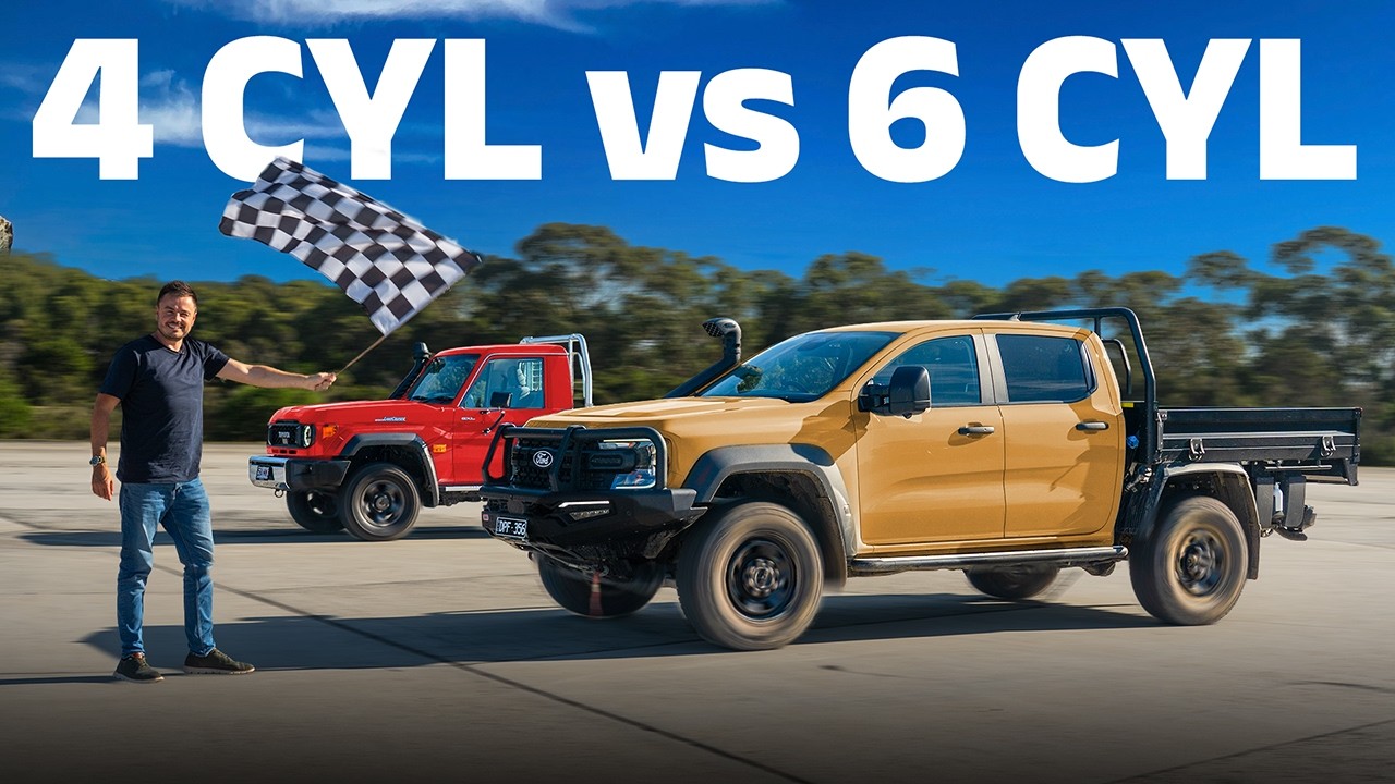 Ford Ranger Super Duty vs Toyota LandCruiser 70 Series DRAG RACE