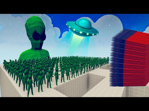 100x ALIENS + 1x GIANT vs 3x EVERY GOD   Totally Accurate Battle Simulator TABS