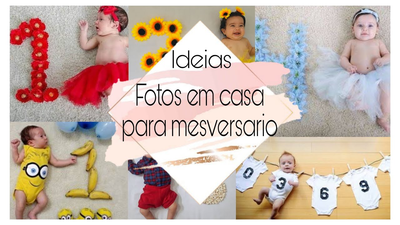 Ideias de fotos fáceis em casa para mesversario