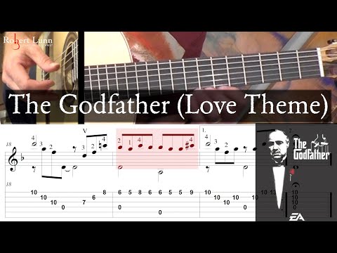 THE GODFATHER (Love Theme) - Nino Rota - Updated Tutorial with TAB - Classical Guitar