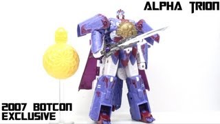 Video Review of the 2007 Botcon Exclusive: Alpha Trion with Vector Sigma