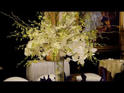 Tall Centrepiece With Cascading Orchids DIY Video