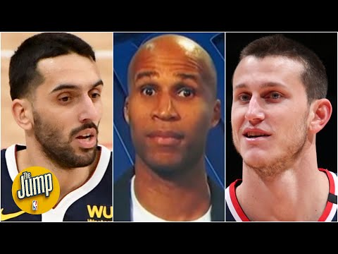 掘金隊的Facundo Campazzo在被擒的情況下命中了一個三分球 - The Jump! (The Nuggets' Facundo Campazzo hit a 3-pointer while getting tackled | The Jump)