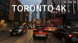 Driving Toronto Downtown to Ontario Highway 404 - Night Drive - Canada 4K