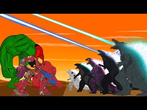 HULK - SPIDERMAN - GODZILLA ATOMIC BREATH: Size Comparison / ANIMATION [2023]