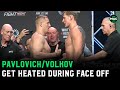 Sergei Pavlovich And Alexander Volkov Get Heated During Final Face Off